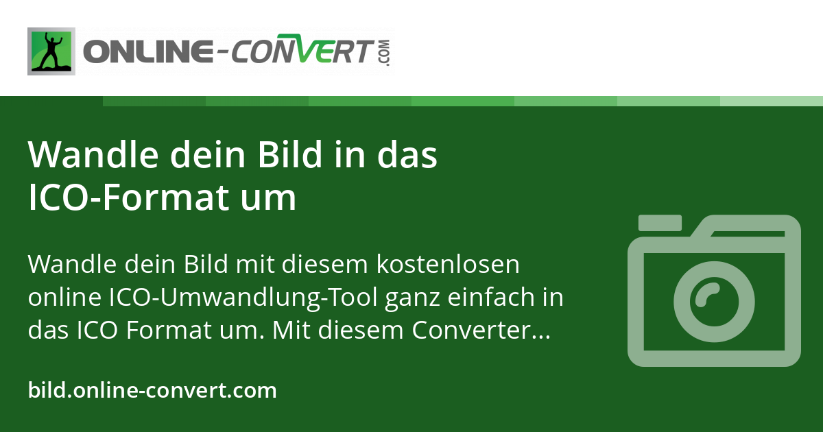 Wandle dein Bild in das ICOFormat um