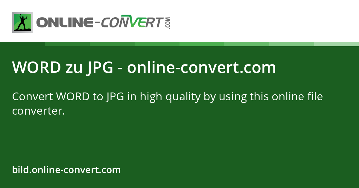 WORD bis JPG - online-convert.com